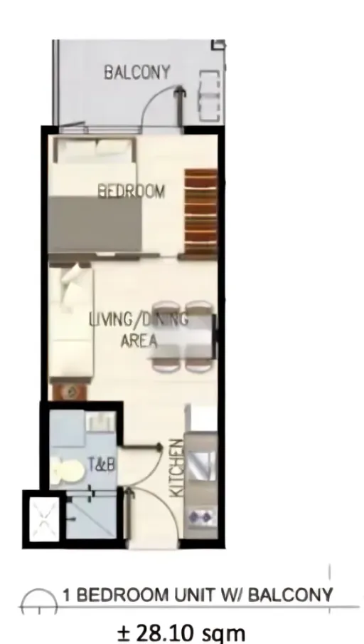 1br unit wbalcony